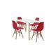thumbnail image 2 of Comedor Alterego Rectangular Blanco con 4 Sillas Rojas, 2 of 4