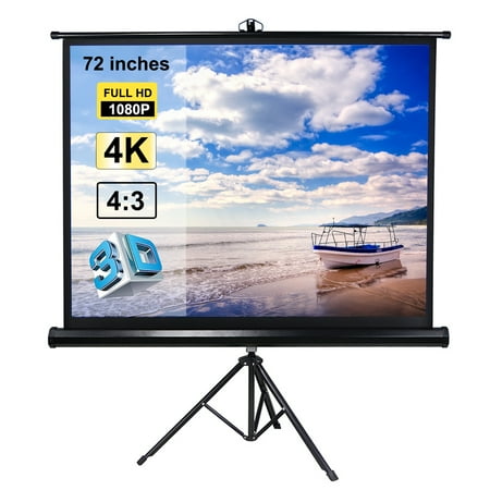 screen projector stand projection portable office tripod outdoor 4k inches indoor movies 3d use walmart