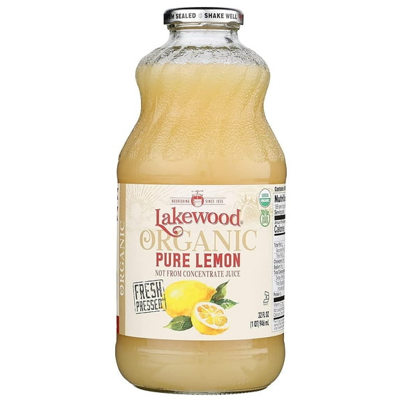 Lakewood Organic Pure Lemon Juice 32 fl oz Pack of 3