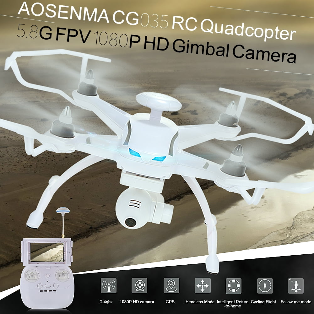 Frastøde Arbejdsgiver Gedehams AOSENMA CG035 Brushless Double GPS 5.8G FPV RC Quadcopter RTF Drone with  1080P HD Gimbal Camera Follow Me Mode - Walmart.com