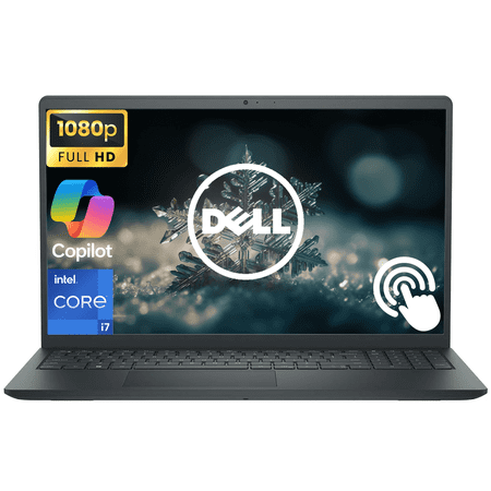 Dell Touchscreen 15.6" FHD Business Laptop Computer, Intel Core i7-1355U 10-Core Processor, 32GB RAM 1TB SSD, Windows 11 Laptop, Intel UHD Graphics, Numeric Keypad, Media Card Reader, Carbon Black