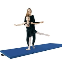Infans 10' x 4' x 2" 4-Panel Folding Exercise Mat w/Carrying Handles for Gym Yoga Navy