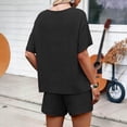 thumbnail image 5 of Summer Women's Casual Suit Tops And Shorts Fashion Two-Piece Set, 5 of 7