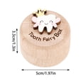 thumbnail image 3 of Cute Carved Wooden Tooth Storage Gift Box for Girls, Kids Tooth Keepsake Box, 3 of 6
