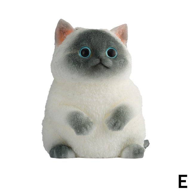 Food Grade Silicone Simulation Fat Cat Squeeze Music Hand-Painted Giant Fat Cat Decompression Toy Diy Creative Gift Best