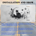 thumbnail image 3 of 1 Pcs 2D Flat License Plate Covers & Frames, Black Cat by the Crescent For Decorative Front, Waterproof For Decoration Aluminum License Plate Covers & Frames Cover For Men Women, 12" X 6", 3 of 7
