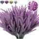 thumbnail image 1 of Plantas artificiales al aire libre, 8 paquetes de flores artificiales ramo de lavanda, 1 of 5