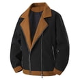 thumbnail image 4 of Men's Fashion Motorcycle Jacket with Zippered Pockets and Unlined Collar for Casual Style, 4 of 9