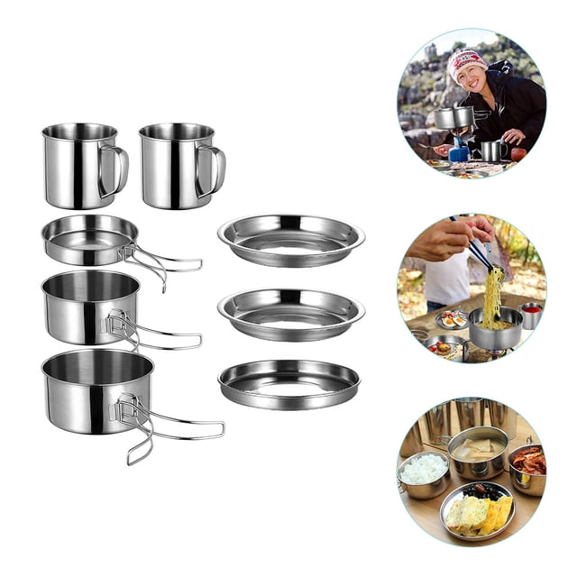 BESTYASH 1 Ensemble d'Accessoires de Cuisine de Plein Air en Fini Acier Inoxydable