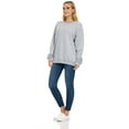 thumbnail image 5 of SOCKS'NBULK 6 Pack Women’s Oversized Crew Neck Sweatshirt, Fleece Lined, Bulk Wholesale Sweatshirts for Charities & Events (Gray, 4X-Large), 5 of 7