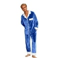 thumbnail image 2 of Matching Family Pajamas Plush Fleece Christmas Pajamas Long Sleeve Button down Festival Party Sleepwear Top and Pajamas Pants Matching Holiday Pajamas, 2 of 6