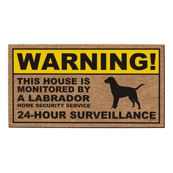 ThisWear Funny Pet Gifts Warning Labrador Retriever Doormat Home Security Lab Dog Decor Doormat Multi