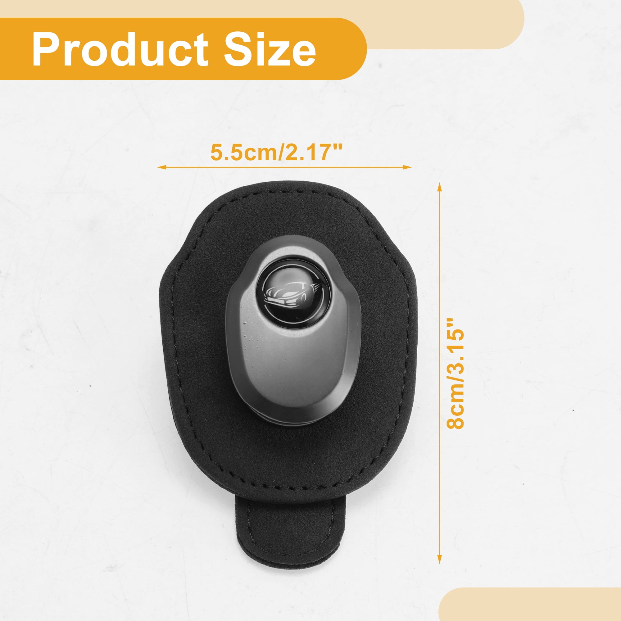 Unique Bargains Car Sunglasses Clip Universal Sun Visor Holder for Car Suede Metal Black
