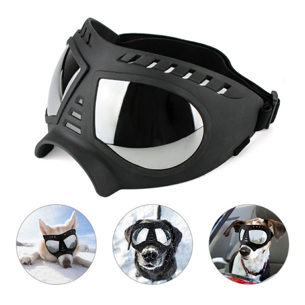Gafas de sol con protección UV para mascotas Gafas de sol con marco suave a prueba de nieve (negro) Ndcxsfigh Nuevos Originales