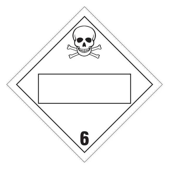 Brady DOT Container Placard,10-3/4" Label W 60390