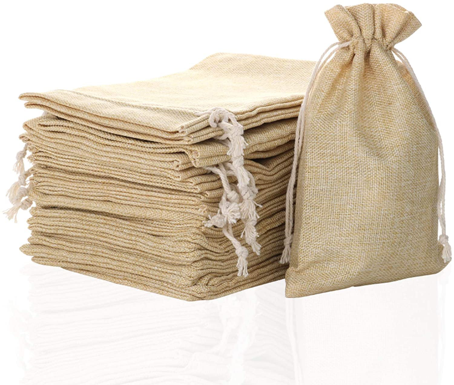 Gift/Wedding/Craft Medium 4 x Jute/Hessian Bags 20 x 15 cm 