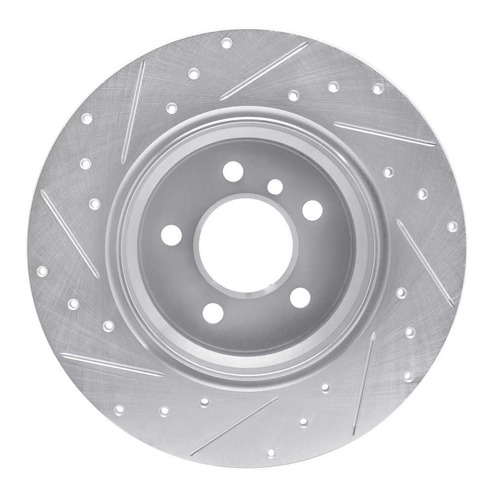 Dynamic Friction Company 631-31136R DFC Brake Rotor - Drilled And Slotted - Silver