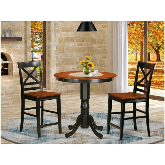 Counter Height Table Set - Kitchen Bar Pub Table & Stool Set - 5 Piece Modern Design