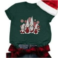 thumbnail image 5 of jsaierl Women's Christmas Shirts Short Sleeve Gnomes Graphic Tops Casual Crewneck Shirt Bleached Oversized Tees Blouse Top Women Fall Fashion 2024, 5 of 6