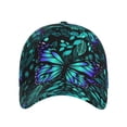 thumbnail image 2 of Disketp Blue Floral With Butterflies Print Baseball Caps For Outdoor Sports Fashion Casual Outdoor Caps Men Women, 2 of 9