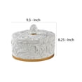 thumbnail image 5 of Benzara BM240880 Jewelry Box with Baroque Scroll Design & Crystal Accent, White, 5 of 5