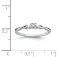 thumbnail image 3 of 925 Sterling Silver Rhodium-plated and Cubic Zirconia Ring Size 6, 3 of 7