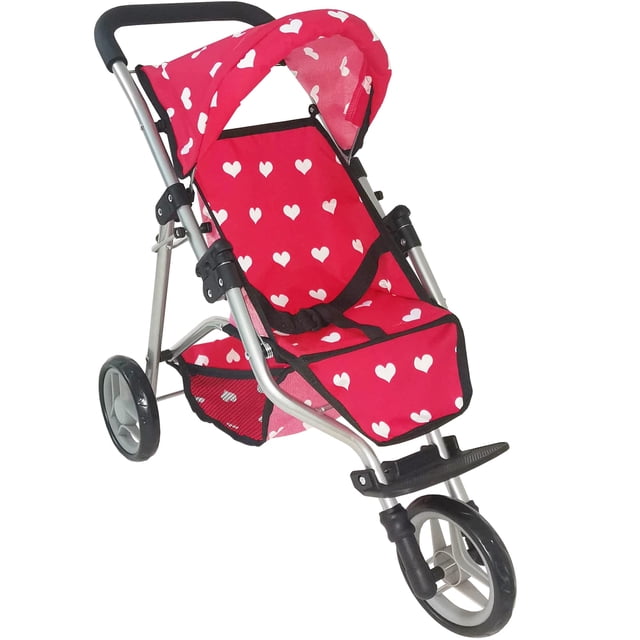 La Colección de Muñecas New York, Cochecito de Muñeca, Juguete de Running, Corazones de Cochecito