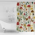 thumbnail image 4 of Small Stall Shower Curtain 36x72 Inch Narrow Half Size Red Mushroom Bath Curtains Bathroom Decor Spring Summer Floral Farmhouse Waterproof Fabric Shower Curtain Set with Hooks 36 Inch, 4 of 6