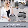 thumbnail image 5 of Onekawa Lunch Bag, Insulated Lunch Box for Women,Reusable Tote Lunch Box,Cooler Lunch Container for Work, Travel, Outdoor,Grey, 5 of 9
