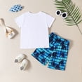 thumbnail image 2 of Ketyyh-chn99 Baby Boy Summer Clothes Baby Boys Clothes Set Toddler Boys Button-Down Shirt Tops + Cotton Shorts Summer Outfit 2pcs White,2-3 Years, 2 of 5