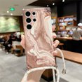 thumbnail image 1 of Luxury Colorful Crossbody Lanyard Cord Rope Strap Phone Case For Samsung Galaxy S24 Ultra S23 FE S22 Plus A54 A33 A14 5G Cover Khaki For A54 5G, 1 of 6