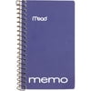 Mead Wirebound Memo Book College Ruled 60 Sheets 3 x 5 Color Chosen For You -