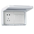 thumbnail image 1 of MYG Bathroom Wall Switch Cover Reversible for Type 86 Double Socket Thin Waterproof, 1 of 5