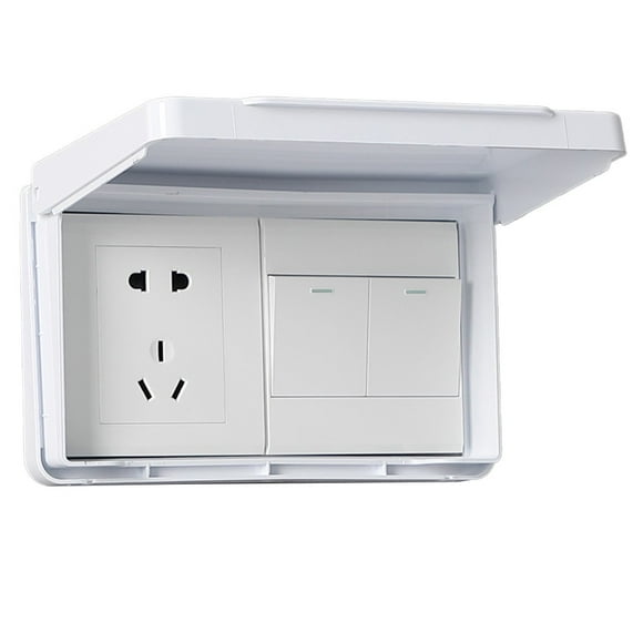 MYG Bathroom Wall Switch Cover Reversible for Type 86 Double Socket Thin Waterproof