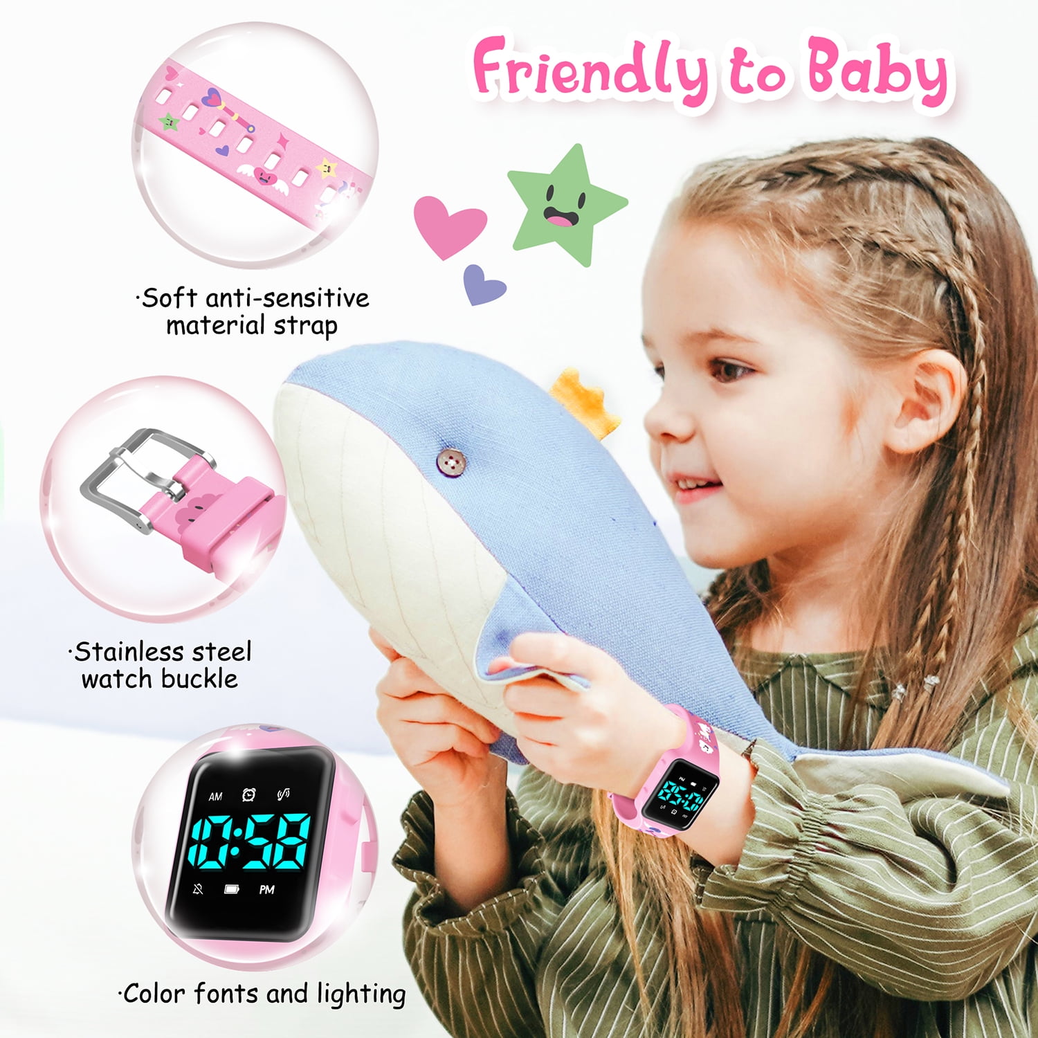 Kids Potty Training Watch Music Reminder Timer Watch with Countdown/Alarm Clocks/Music,Toilet Training Watch for Girls Boys Waterproof Rechargeable Gift for Kids