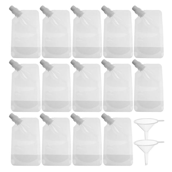 Soimiss 1Set Transparent Disposable Liquid Beverage Bag Stand Up Portable Drinking Pouch