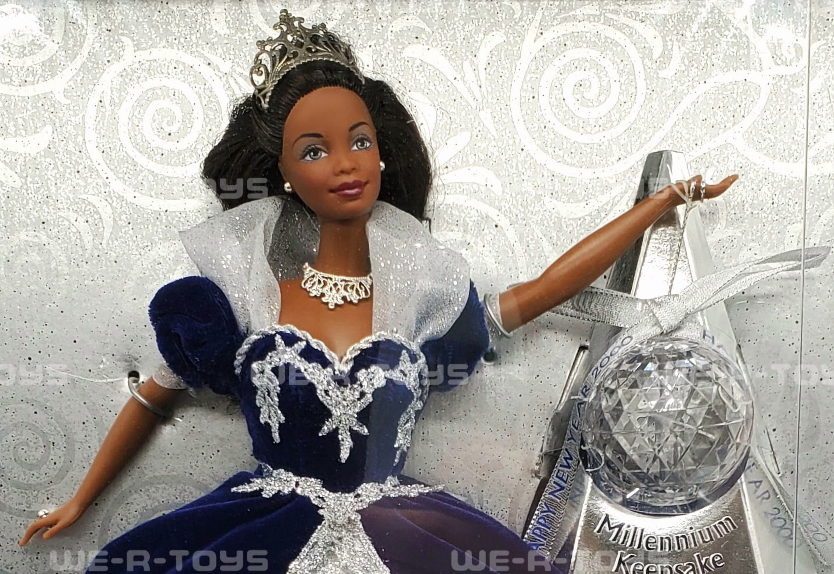 black barbie doll blue dress 2000s Princess Bride Barbie Doll African American 2000 Mattel 28252