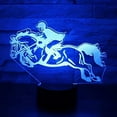thumbnail image 2 of YSITIAN Horse Racing 3D LED Night Light 7 Colors Changing Lamp USB Visual Table Lamp Creative Christmas Birthday Gifts Home Office Decorations Lamp G1116-309, 2 of 8