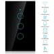 thumbnail image 1 of Interruptor de pantalla táctil WiFi Bling Bling de un solo círculo para Alexa Google 90-250 V negro, 1 of 12