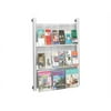 Safco Luxe - Literature holder - wall mountable - 9 compartments - silver, clear
