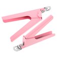 thumbnail image 3 of 2 cortaúñas de acero inoxidable, herramientas portátiles para uñas para mujer, cortaúñas de alta resistencia para uñas gruesas, kit de manicura rosa, 3 of 8