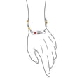 thumbnail image 3 of Bracelet d'Identification Médicale pour Diabète Type 2 Chaîne de Perles pour Femmes Or 2 Tons Gravé, 3 of 4