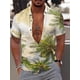 thumbnail image 4 of Camisa hawaiana de verano con diseño de árbol de coco, camisa unisex con cuello vuelto de palmera, ropa de calle para exteriores, estilo Harajuku, de manga corta, con botones para hombre, 4 of 5