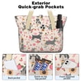 thumbnail image 2 of Tote Bag for Women - Schnauzer Dog and Flower Floral Shoulder Bag - Large Utility Work Duffle Bag with Zipper Handbag for Travel, Work, Sprots, 2 of 5