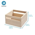 thumbnail image 3 of iDesign, Renewable Wood Collection in Paulownia Wood Storage Bin with Handles, 10" x 10" x 6", 3 of 6