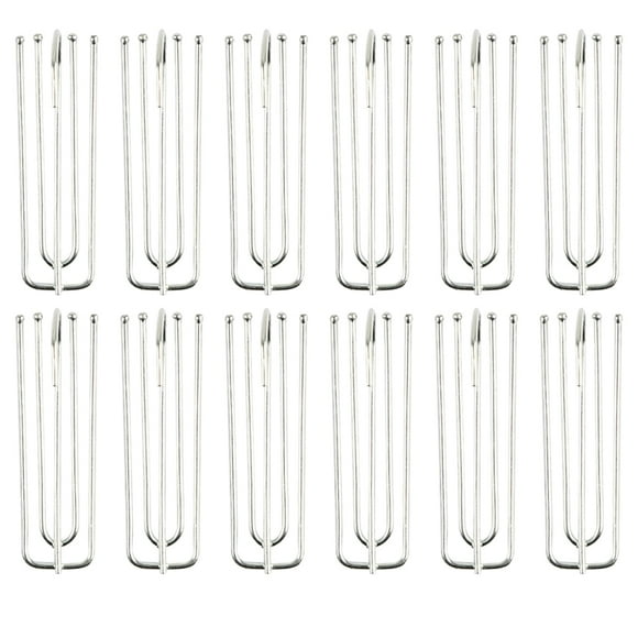 CIMAXIC 40pcs Durable Curtain 4-Prong Hooks Curtain Hanging Hooks Curtain Accessories,2.72"X0.9"X0.9"
