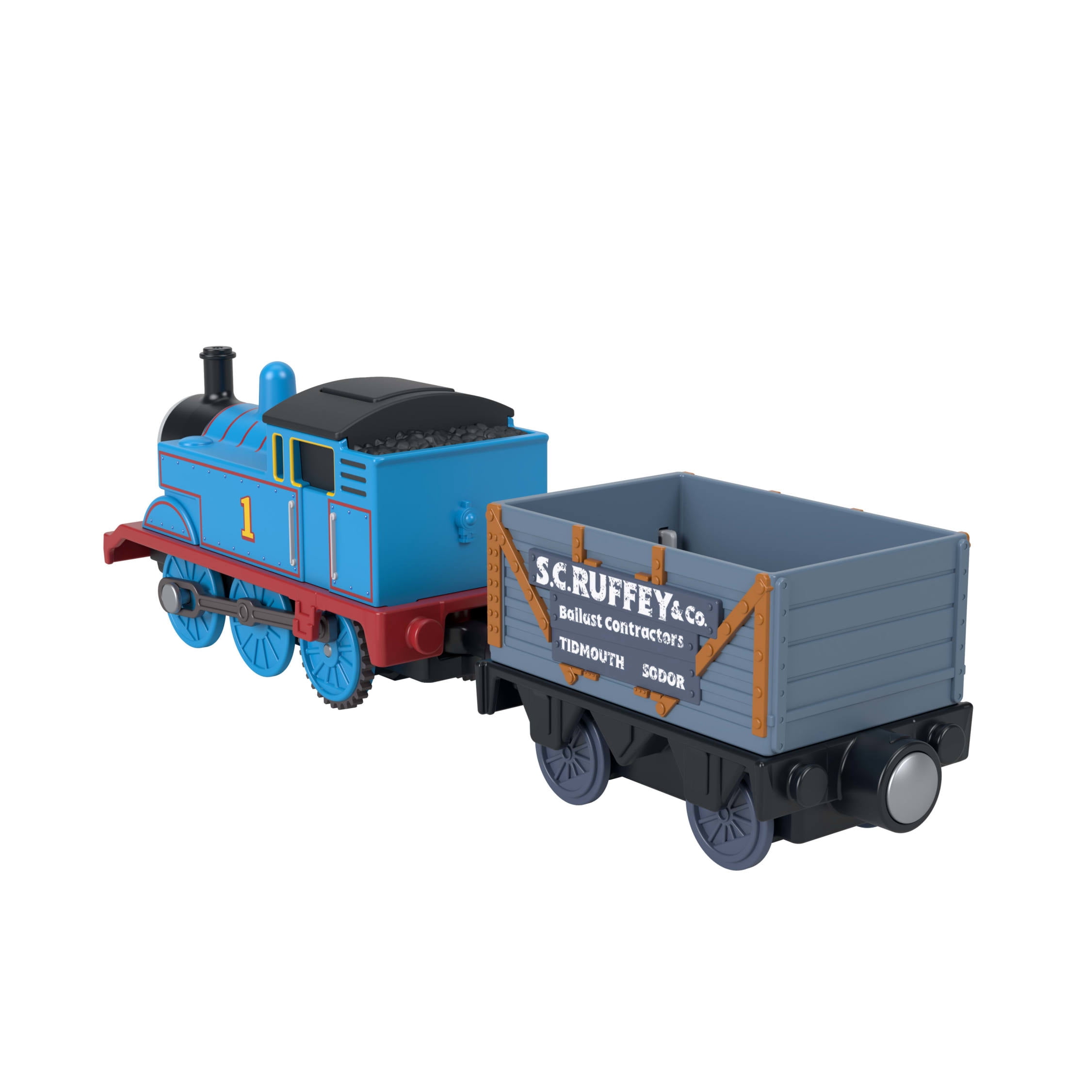 Thomas & Friends by Fisher-Price Motorized Engine, Battery-Powered Thomas Toy Train & S.C. Ruffey Truck
