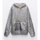 thumbnail image 3 of TEELYNN Suéter con capucha de manga larga informal plateado para mujer, sudadera holgada de punto con revestimiento de metal vintage, jersey estilo bohemio, 3 of 5