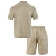 thumbnail image 5 of Pantalones de Carga con Cordón para Hombres, Verano Casual Color Sólido, Conjunto de Botones de Solapa de Manga Corta, 5 of 6
