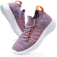 thumbnail image 4 of HARVEST LAND Womens Lightweight Walking Shoes Comfortable Wide Lace-up Tennis Sneakers Purple Size 9, 4 of 10